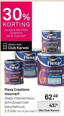 Karwei Flexa Creations muurverf aanbieding