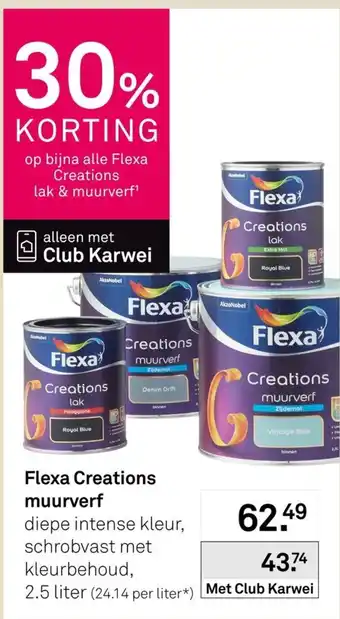 Karwei Flexa Creations muurverf aanbieding