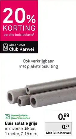 Karwei Buisisolatie grijs aanbieding