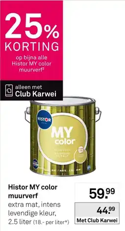 Karwei Histor my color muurverf aanbieding