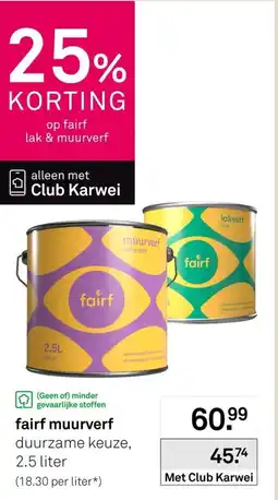 Karwei Fairf Muurverf aanbieding