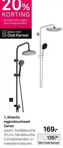 Karwei Atlantic regendoucheset Carter aanbieding