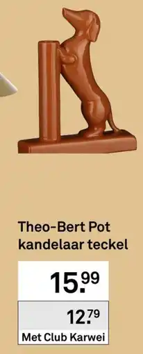 Karwei theo-bert pot kandelaar teckel aanbieding