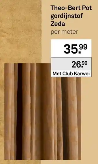 Karwei Theo-Bert Pot gordijnstof Zeda aanbieding
