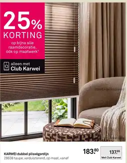 Karwei karwei dubbel plisségordijn aanbieding