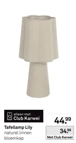 Karwei Tafellamp Lily aanbieding