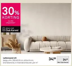 Karwei Lattenwand vilt aanbieding