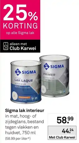 Karwei Sigma Lak Interieur aanbieding
