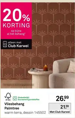 Karwei Vliesbehang Palmtree aanbieding