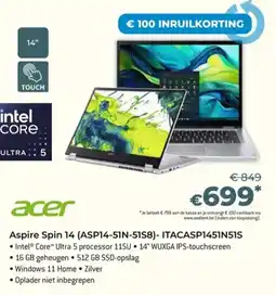 AUVA Acer Aspire Spin 14 aanbieding