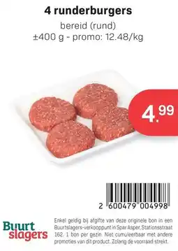 Bon Ap 4 runderburgers aanbieding