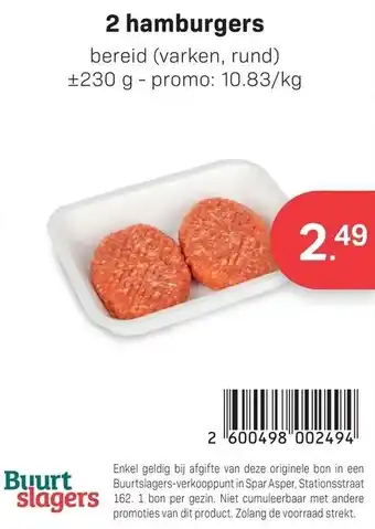 2 hamburgers