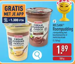 ALDI Milsani Roompudding aanbieding