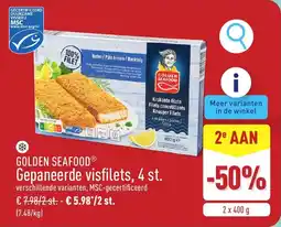 ALDI Golden Seafood Gepaneerde Visfilets aanbieding