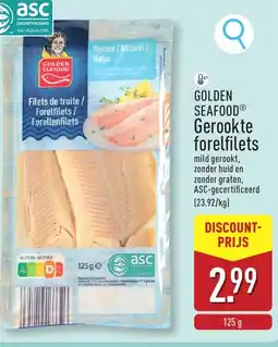 ALDI Golden seafood gerookte forelfilets aanbieding