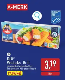 ALDI IGLO Vissticks aanbieding