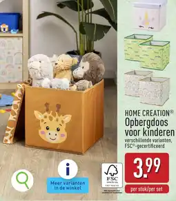 ALDI Home creation opbergdoos voor kinderen aanbieding