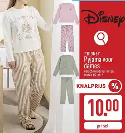 ALDI Disney pyjama voor dames aanbieding