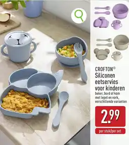 ALDI Crofton siliconen eetservies voor kinderen aanbieding