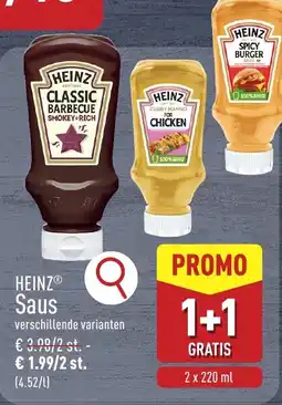 ALDI Heinz saus aanbieding
