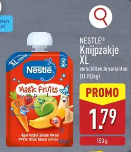 ALDI Nestlé knijpzakje XL aanbieding