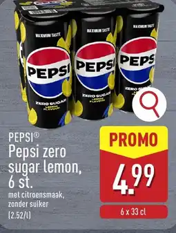 ALDI Pepsi zero sugar lemon, aanbieding