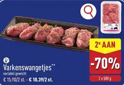 ALDI Varkenswangetjes aanbieding