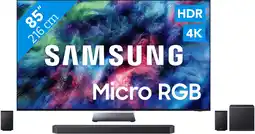 Coolblue Samsung Micro RGB 85 R95H (2026) + Samsung HW-Q990H (2026) aanbieding