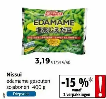 Colruyt Nissui edamame gezouten sojabonen aanbieding