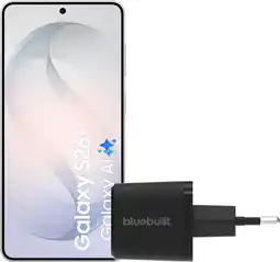 Coolblue Samsung Galaxy S26 Plus 256GB Wit 5G + BlueBuilt Oplader 45 Watt Zwart aanbieding