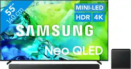 Coolblue Samsung Neo QLED 55 QN80H (2026) + Samsung HW-B750F (2025) aanbieding