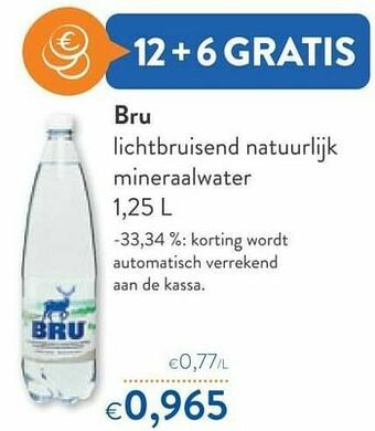 Bru lichtbruisend natuurlijk mineraalwater