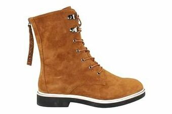 Berca Shoes Crinkles Bottine Dames Volledig Leder - Cognac aanbieding