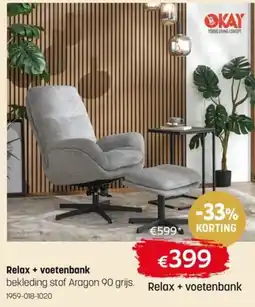 BE-Okay Relax + voetenbank aanbieding