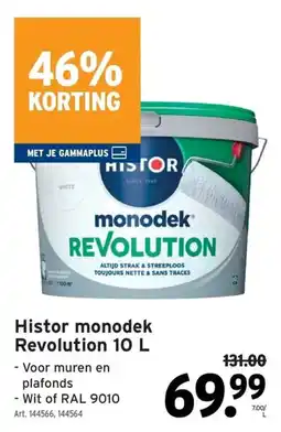 GAMMA Histor monodek revolution aanbieding