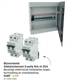 GAMMA Sokkelautomaat 2-polig 16A of 20A aanbieding