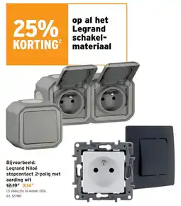 GAMMA Legrand stopcontact 2-polig met aarding aanbieding