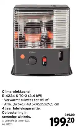 GAMMA Qlima wiekkachel aanbieding