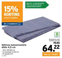GAMMA Métisse katoenisolatie aanbieding
