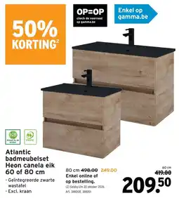 GAMMA Atlantic badmeubelset Heon canela eik aanbieding