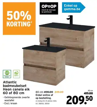 Atlantic badmeubelset Heon canela eik