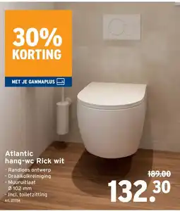 GAMMA Atlantic hang-wc Rick aanbieding