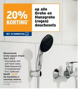 GAMMA Grohe badset Vitalio aanbieding