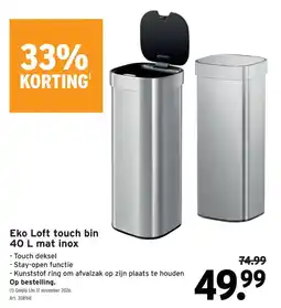 GAMMA Eko Loft touch bin aanbieding