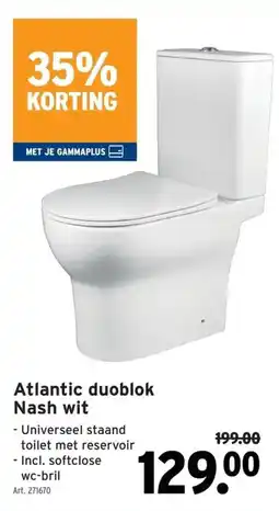 GAMMA Atlantic duoblok Nash wit aanbieding