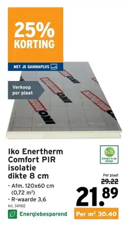 GAMMA Iko Enertherm Comfort PIR isolatie aanbieding