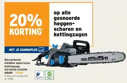 GAMMA elektrische kettingzaag aanbieding