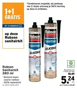 GAMMA Rubson sanitairkit aanbieding