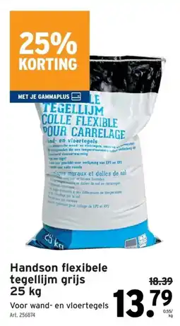 GAMMA Handson flexibele tegellijm grijs aanbieding