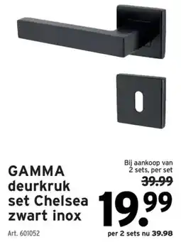 GAMMA deurkruk set chelsea aanbieding